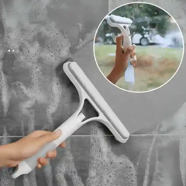 Squeegee, 3v1 čistilec za s pršilko, gobico in brisalec